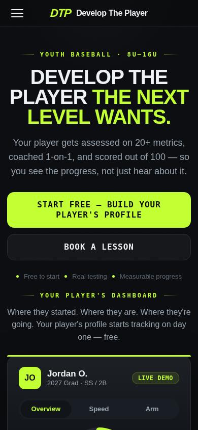 Step 1: Go to developtheplayer.com