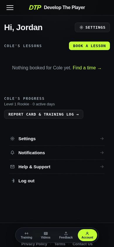 Step 14: Back in your account